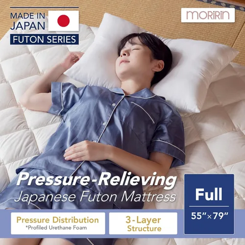 Vista 2 de Colchón de futón japonés, fabricado en Japón, tamaño matrimonial