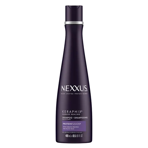 Vista 6 de Nexxus Keraphix Champú con ProteinFusion para Cabello Dañado Proteína de Queratina, Arroz Negro, Sin Siliconas 33.8 oz (1000 ml)