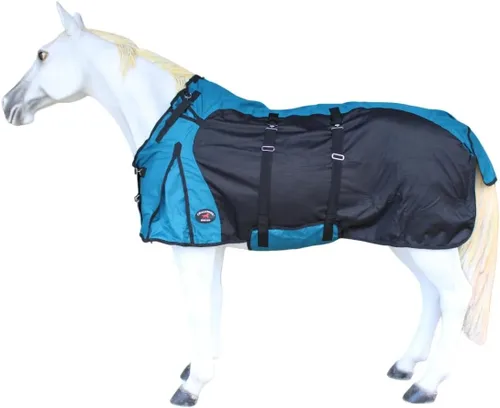 Vista 7 de Challenger Horse 1200D Turnout Sheet Waterproof, Breathable, Light-Weight Rain Blanket with Bellyband, Ripstop Outer Shell 3EE13B