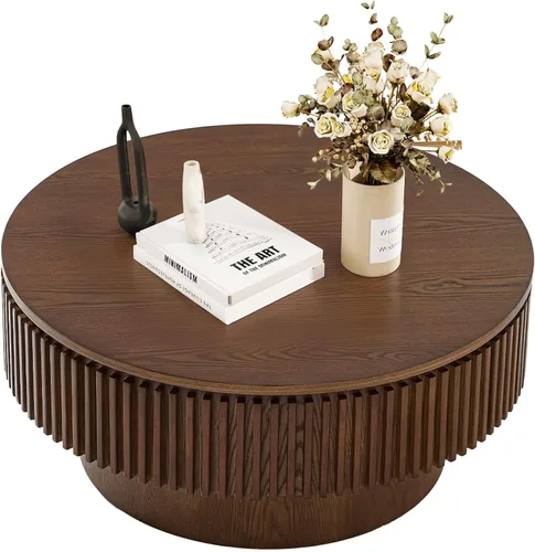 Vista 26 de LKTART Mesa de Centro con Tapa Elevable para Sala de Estar, Mesa de Centro Acanalada de Acento con Almacenamiento, Mesa de Té Central Rectangular