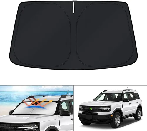 Vista 55 de KUST Parasol para parabrisas para BMW X1 F48 2016, 2017, 2018, 2019, 2020, 2021, 2022, accesorios de ajuste personalizado, parasol plegable