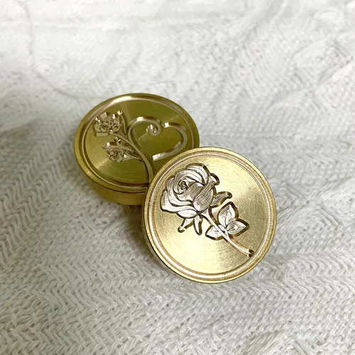 Vista 4 de 3 piezas de sello de cera de rosa de repuesto solo de cera de sellado retro antiguo para álbumes de recortes, cabeza para invitaciones de boda