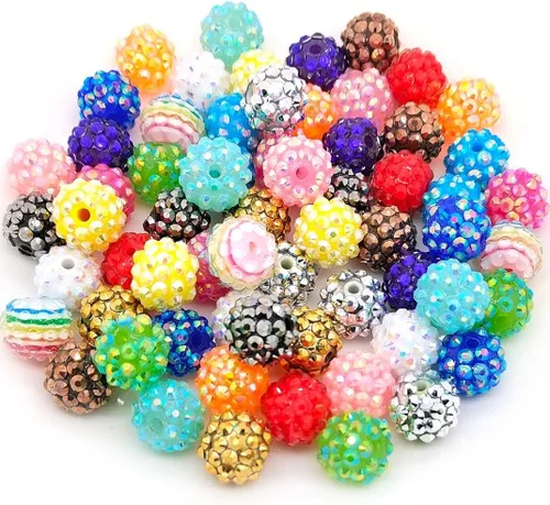 Vista 8 de Cuentas de diamantes de imitación de colores de 0.78 pulgadas, 0.63 pulgadas, 0.55 pulgadas, 0.394 pulgadas, 0.394 pulgadas, 0.394 pulgadas, 0.394