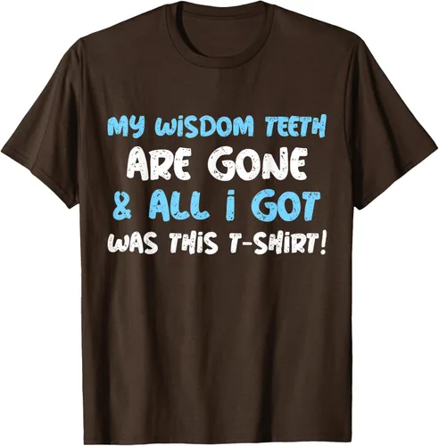 Vista 6 de My Wisdom Teeth Are Gone! Camiseta divertida de muelas del juicio, Negro