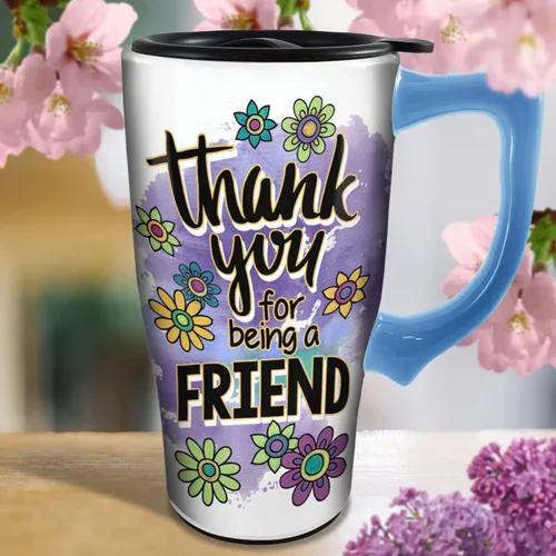 Vista 4 de Spoontiques Taza de viaje Wonder Woman, 18 onzas Mujer Maravilla