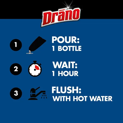 Vista 5 de Drano Removedor de obstrucciones de espuma de doble fuerza, línea comercial, 17 onzas