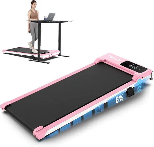 Vista 8 de [Usado] ANCHEER Walking Pad 3.0HP Under Desk Treadmill 300lbs Weight Capacity with Remote Control, Compact Electric Treadmills for Home/Gym/Office