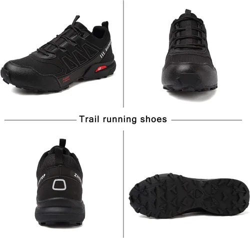 Vista 2 de Zapatos de senderismo para hombre, zapatos para caminar al aire libre, transpirables, antideslizantes, para hombres, todo terreno, tenis