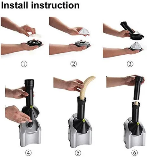 Vista 7 de Home Manual Juicer Mini Fruit Juice Ice Cream Machine, Easy to Operate, One-Click Control Yogurt Machine
