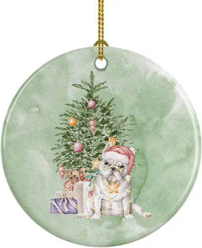 Vista 25 de Caroline's Treasures Bulldog, Bulldog inglés #2 y árbol de cerámica adorno colgante para árbol de Navidad, decoración colgante para el hogar