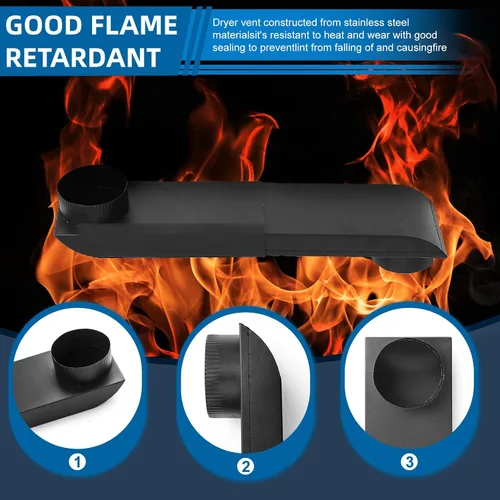 Vista 6 de Periscopio de ventilación ajustable para secadora de 12 a 19 pulgadas, conducto de ventilación telescópico para espacios reducidos, adaptador