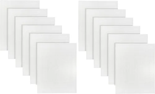 Vista 10 de Paquete de 6 toallas de baño blancas de 20 x 30 pulgadas, tapetes de baño económicos de hotel para piso de baño, calidad de hotel y tapetes de baño