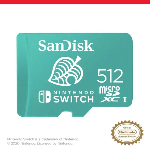 Vista 6 de SanDisk Tarjeta microSDXC de 512 GB, con licencia para Nintendo -Switch - SDSQXAO-512G-GNCZN