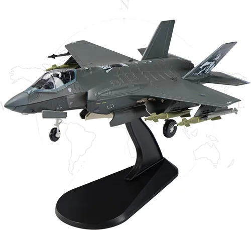 Vista 9 de F-35A Lightning Ⅱ Fighter Jet Model-1/72 Lockheed Martin AF-01 Steath Metal Modelos de aviones para coleccionista, entusiasta de la aviación
