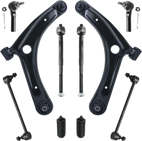 Vista 95 de Detroit Axle - Kit de suspensión delantera de 10 piezas para Jeep 2002-2004