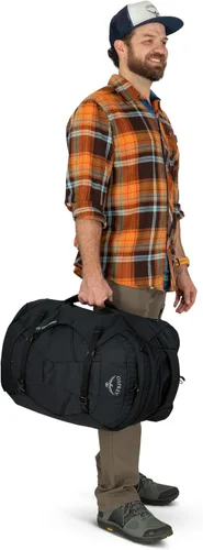 Vista 4 de Mochila de viaje Osprey Farpoint 40L para hombre, negra Negro