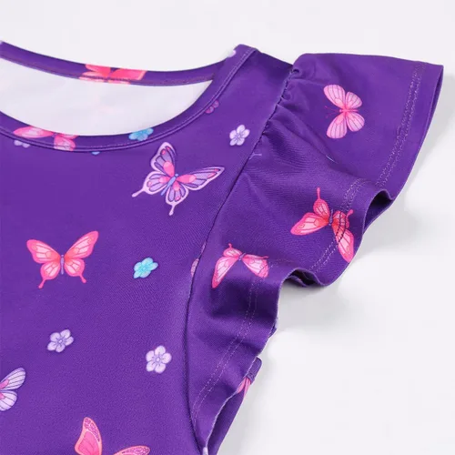 Vista 4 de Vestido sin mangas o de manga larga para niñas, vestidos informales con diseño de unicornio o sirena para niñas pequeñas o grandes