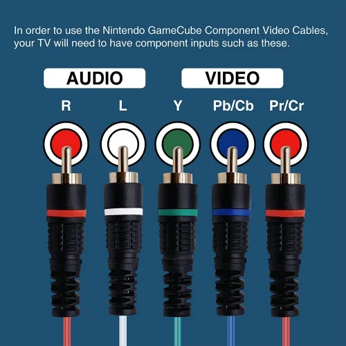Vista 3 de Cable de componente para video componente Gamecube 5RCA YPbPr para Nintendo Gamecube NGC salida AV digital
