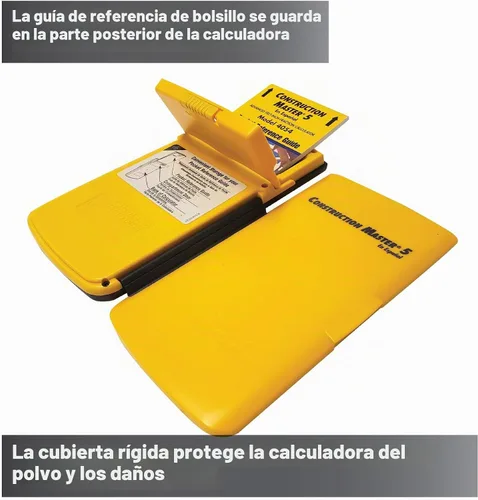 Vista 8 de Calculated Industries 4054 Construction Master 5 en Español - Calculadora de construcción con pies, pulgadas y fracciones para carpinteros