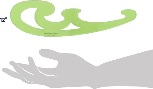 Vista 8 de Paquete de 2, Pacific Arc French Curve Set, 3 formas, regla curva transparente, herramientas de dibujo, herramientas de dibujo, herramientas