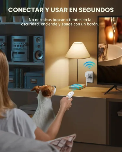 Vista 2 de DEWENWILS Toma de corriente inalámbrica, interruptor de salida eléctrico programable y expandible, interruptor de luz remoto inalámbrico, rango