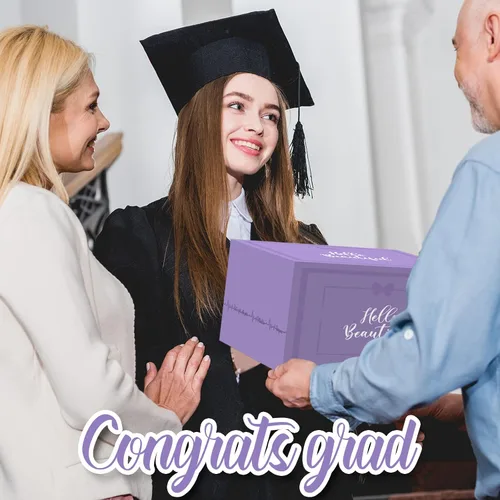 Vista 5 de Regalos de graduación para ella, juego de tazas de graduación para mujeres, incluye taza de regalo de graduación 2023-2024, bandeja de maquillaje