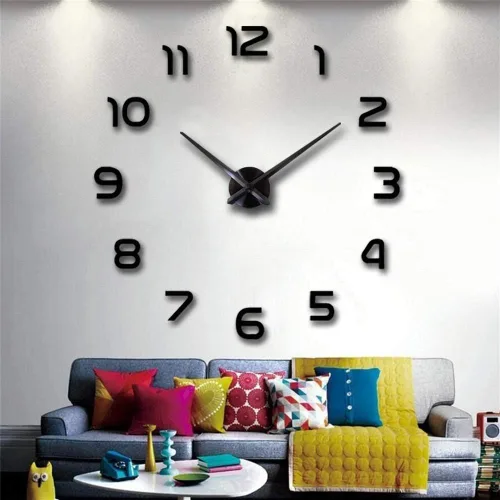 Vista 8 de FASHION in THE CITY Reloj de pared de superficie de espejo 3D DIY, relojes decorativos de pared de gran tamaño, relojes silenciosos sin tictac
