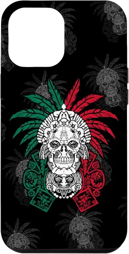 Vista 26 de Aztec Warrior Skull - Funda para iPhone 17, diseño de antepasados mexicanos