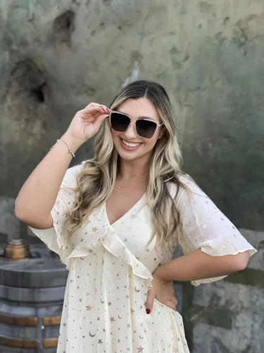 Vista 2 de DIFF Star Wars Princess Leia - Gafas de sol de aviador para hombres y mujeres, 100% polarizadas UVAUVB