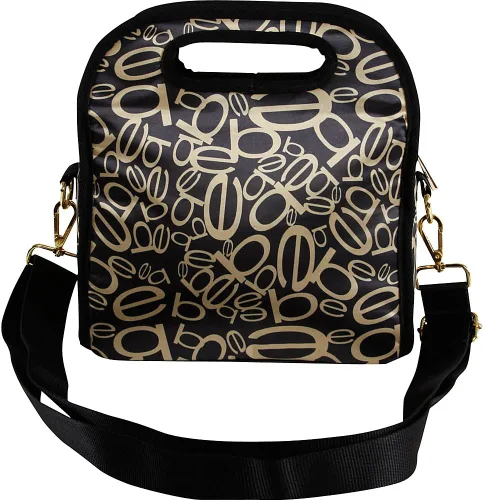 Vista 4 de BEBE Coco - Lonchera aislada reutilizable con bolsa de mano, Negro/Oro, Coco - Lonchera térmica reutilizable