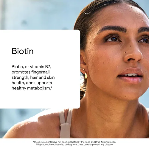 Vista 3 de Thorne Biotin 8 - Vitamina B7 (biotina) para un cabello, uñas y piel saludables, 60 cápsulas
