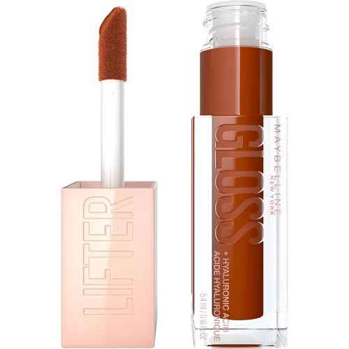 Vista 11 de Maybelline Lifter Gloss, Brillo de Labios Hidratante con Ácido Hialurónico, Alto Brillo para Labios Más Llenos, Perla, Perla Plateada Transparente