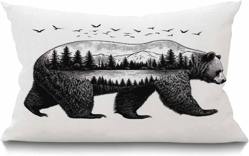 Vista 8 de Smooffly Funda de almohada decorativa para perro, bulldog francés con lentes de sol, funda de almohada lumbar moderna de granja, decoración