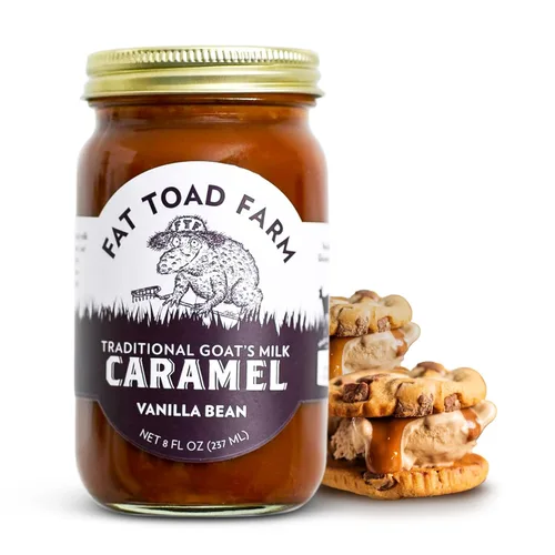 Vista 8 de Fat Toad Farm - Salsa de Caramelo Tradicional de Leche de Cabra/Cajeta, Original, Sin Gluten, 8 fl oz