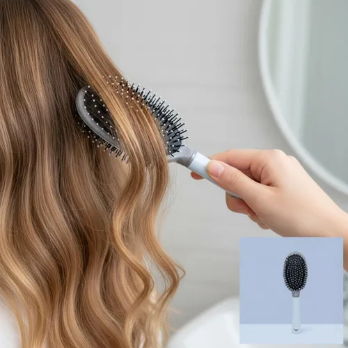 Vista 7 de Cepillo desenredante para el cabello, cerdas ultrasuaves, cepillo desenredante que se desliza por los enredos con facilidad en todo tipo de cabello