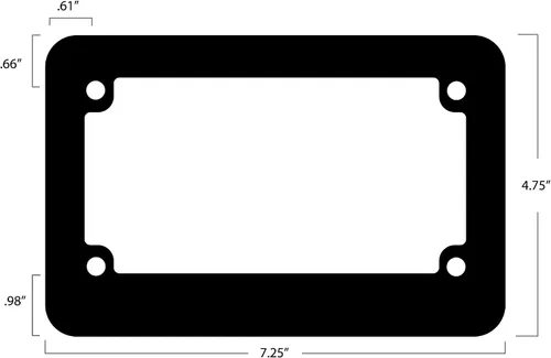 Vista 4 de Marco soporte para placa de matrícula de motocicleta con bandera estadounidense. Letras elevadas 3D (negro/negro)
