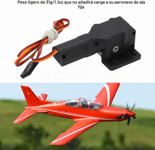 Vista 4 de Oumefar Tren de aterrizaje retráctil eléctrico Tren de aterrizaje retráctil eléctrico para 1.1M RC Plane Fixed Wing Aircraft RC Accesorios