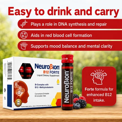 Vista 5 de Neurobion B12 Forte 10 viales x 10 ml (el embalaje puede variar) El líquido de alta potencia apoya la energía diaria y la función nerviosa