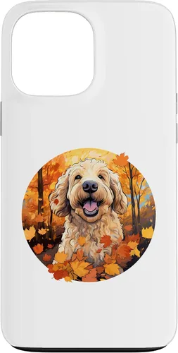 Vista 24 de Goldendoodle Autumn Funny Dog Fall Case for iPhone 17