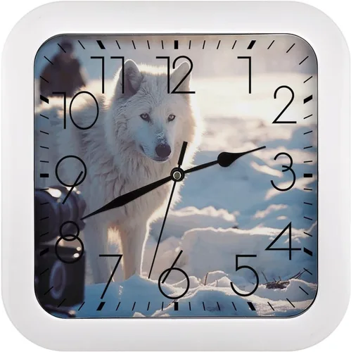 Vista 12 de 10" Square Modern Wall Clock,Ancient Egypt Print Kitchen Clocks Wall Battery Operated,Silent Non Ticking Unique Funny Cute Wall Clock for Living