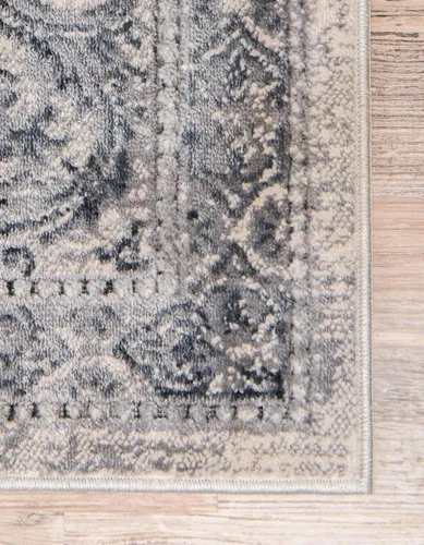 Vista 7 de Unique Loom Chateau Collection - Alfombra de área Wilson (2' 2" x 6' 9", alfombra de pasillo, azul oscuro/gris)