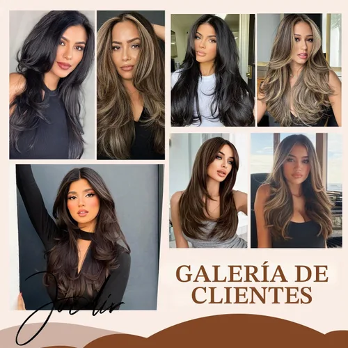 Vista 8 de Joedir Pelucas de encaje frontal de 13 x 4 pulgadas de largo, lacio, para mujeres negras, pelucas de encaje frontal con cabello de bebé, línea Negro