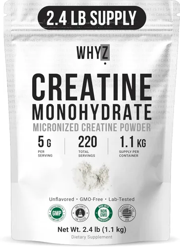 Vista 10 de Monohidrato de creatina en polvo, micronizado y sin sabor, suplemento de creatina para hombres y mujeres, apoyo muscular, fuerza y recuperación, 105