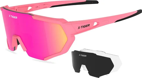 Vista 11 de X-TIGER Polarized Sports Sunglasses with 5 Interchangeable Lenses