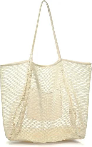 Vista 13 de Bolso de hombro para mujer Hoxis de malla, para la playa
