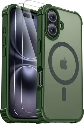 Vista 25 de Funda para iPhone Air [compatible con MagSafe] [2 protectores de pantalla] [prueba de caídas de grado militar] Funda magnética resistente