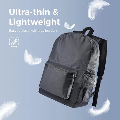 Vista 6 de pack all Mochila plegable ligera de 18L, Azul marino, Mochilas Daypack