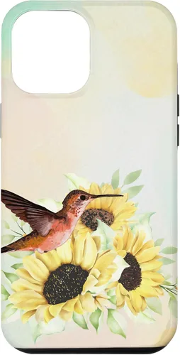 Vista 6 de iPhone 15 Lindo Colibrí Floral Para Los Amantes De Los Aves De La Caja De Girasol
