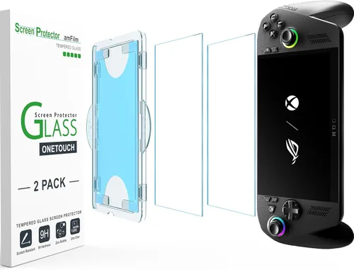 Vista 7 de amFilm Protector de pantalla OneTouch para ASUS ROG Ally X 2024 / ROG Ally 2023 7'' Instalación con alineación automática Sin burbujas Vidrio