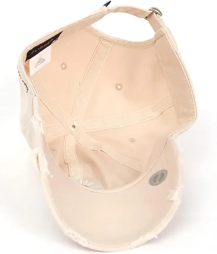Vista 5 de Flipper Gorra de béisbol con diseño de margaritas de algodón lavado sin estructura, diseño de cara sonriente